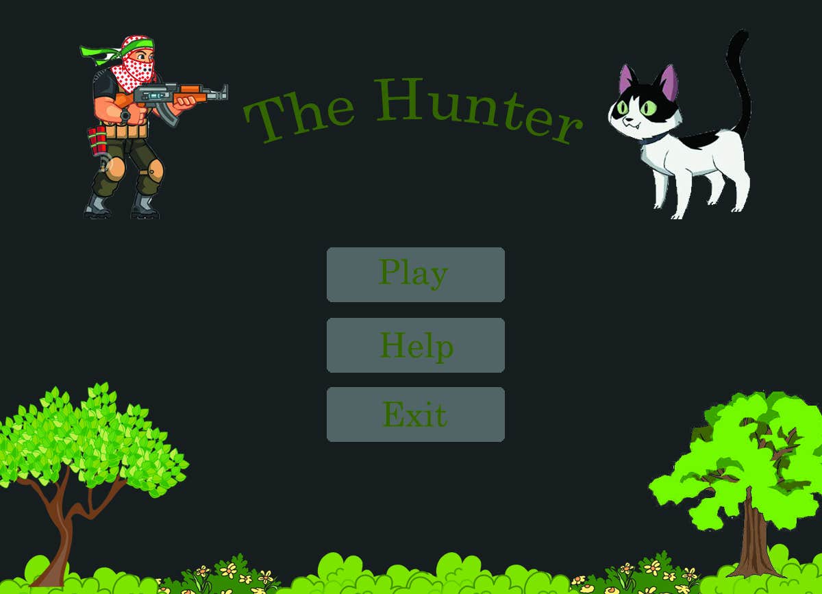 The Hunter Game Using Java GUI and Photoshop
