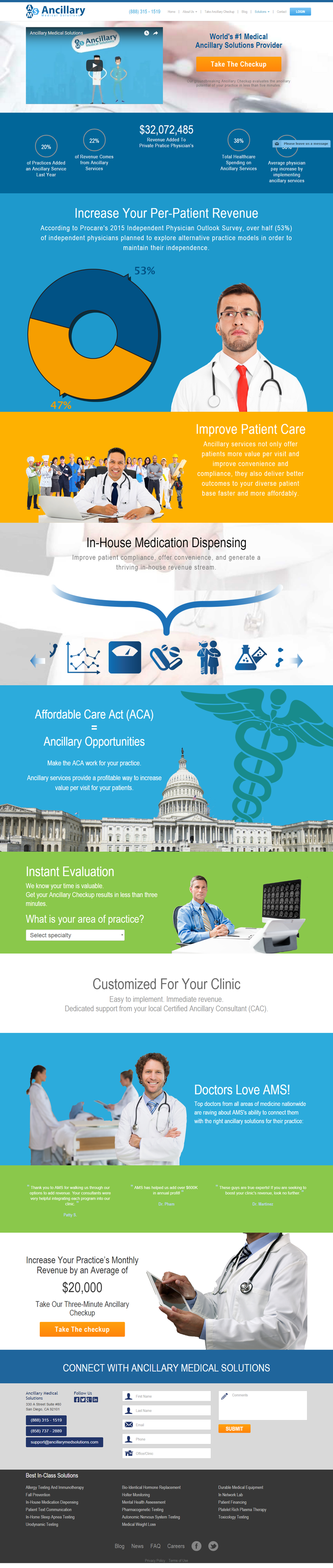 Ancillary Medical Solutions   Improve Patient Care   Revenue