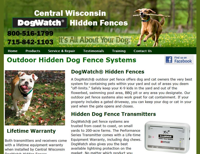 Hidden Dog Fence Website