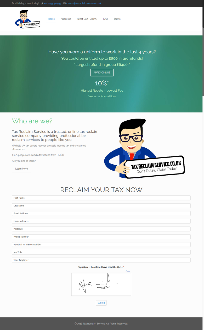 Tax Reclaim Service