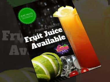 Brochure for juice shop