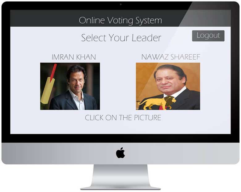 PSD to Web for Online Voting System