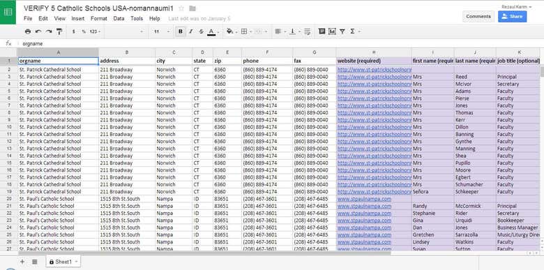 Data collection in Google sheet