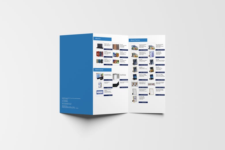 Catalogue Design A4 12x18 Z-Fold