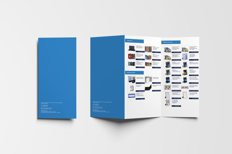 Catalogue Design A4 12x18 Z-Fold