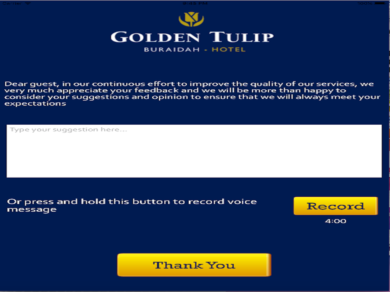 Golden Tulip Guest Comment