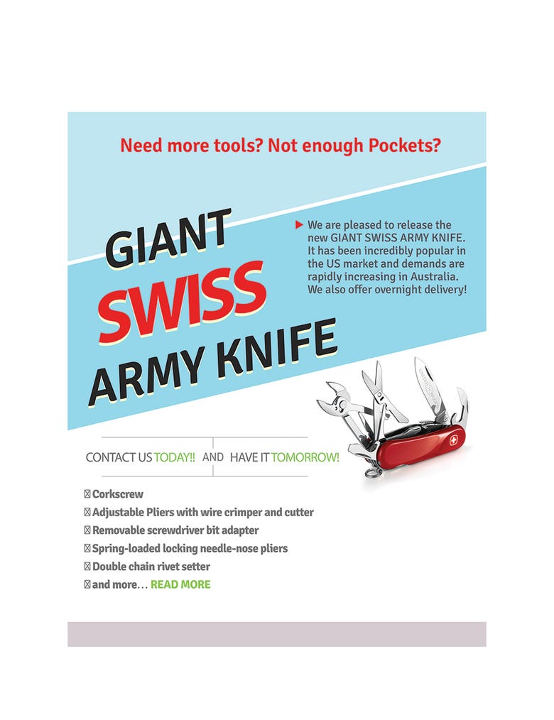 Flyer for Swiss Army Knife