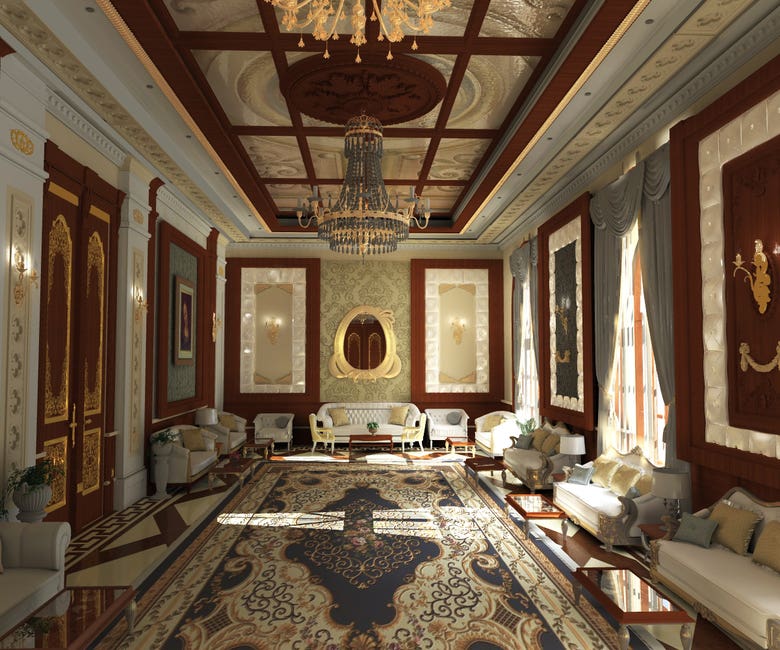 Interior design of a classic style villa
