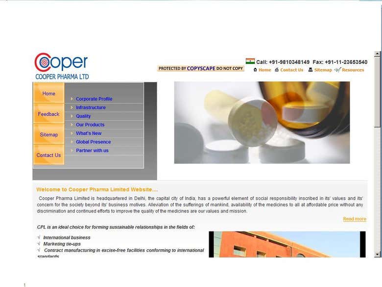 Produced and Developed the content for CooperPharma