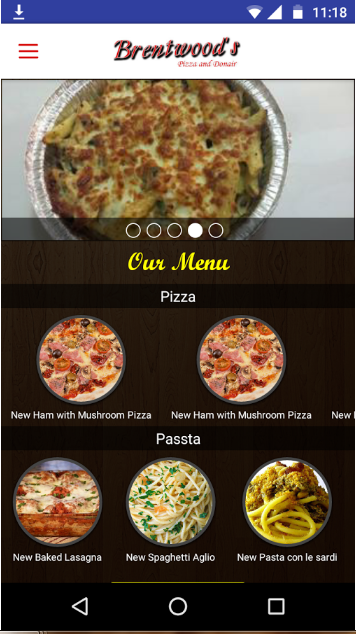 Pizza ordering App