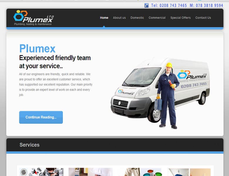 Full website design (Plumbing company)