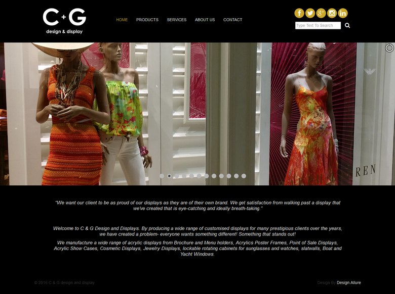 C+G Design & Display Website Design