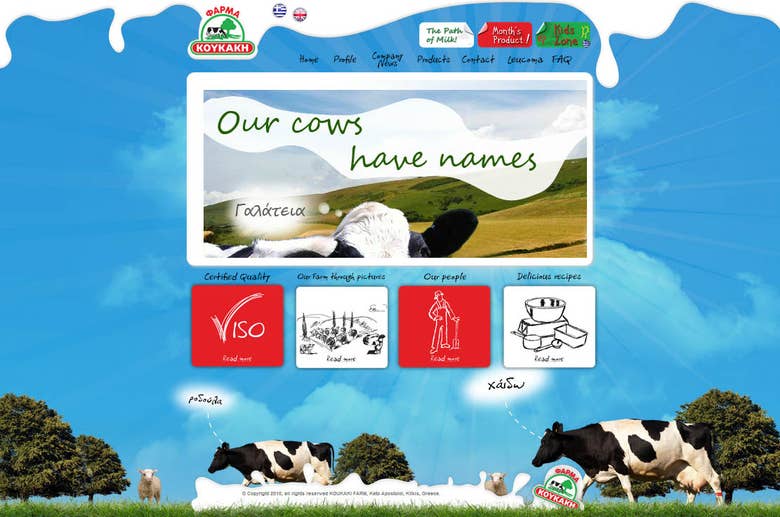 Joomla website for Milk Farm