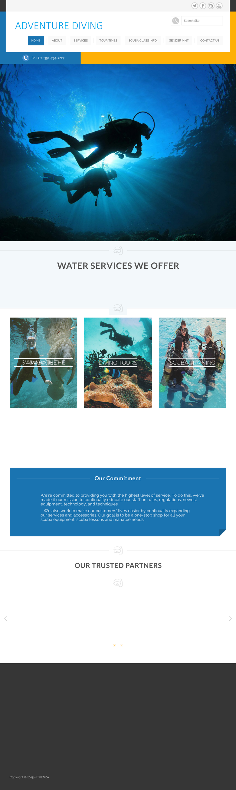 Diving and Swimming Niche Website
