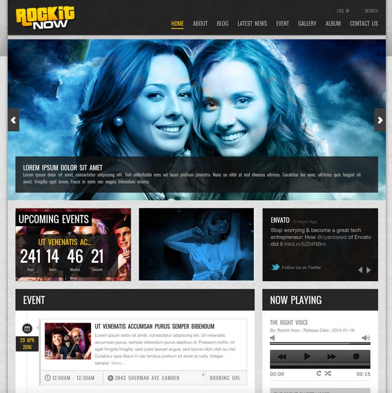 Music and events website