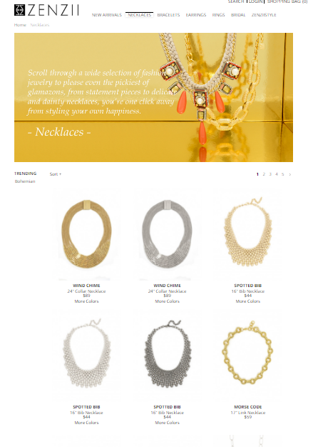 Magento Based online store for women fashion jewelry