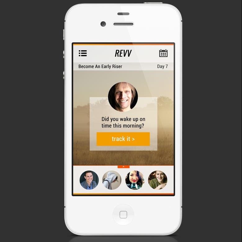App Mock-up for REVV