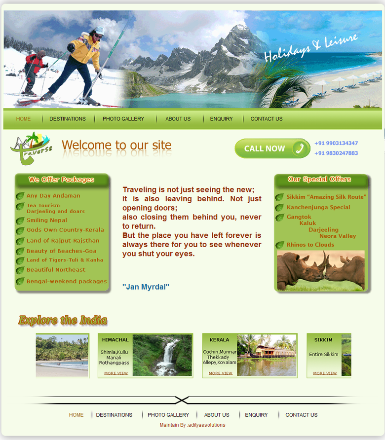 Tour and Travel Website