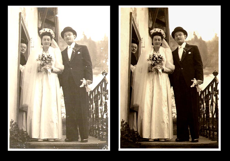 Wedding Day Restoration 1945