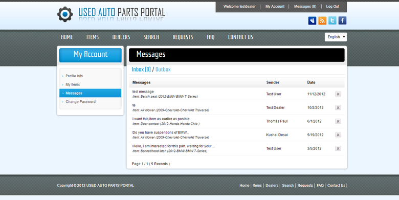Used Auto Part Portal