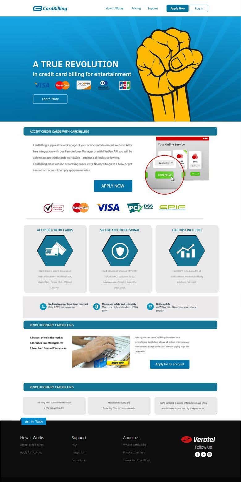 Credit Card Billing Website
