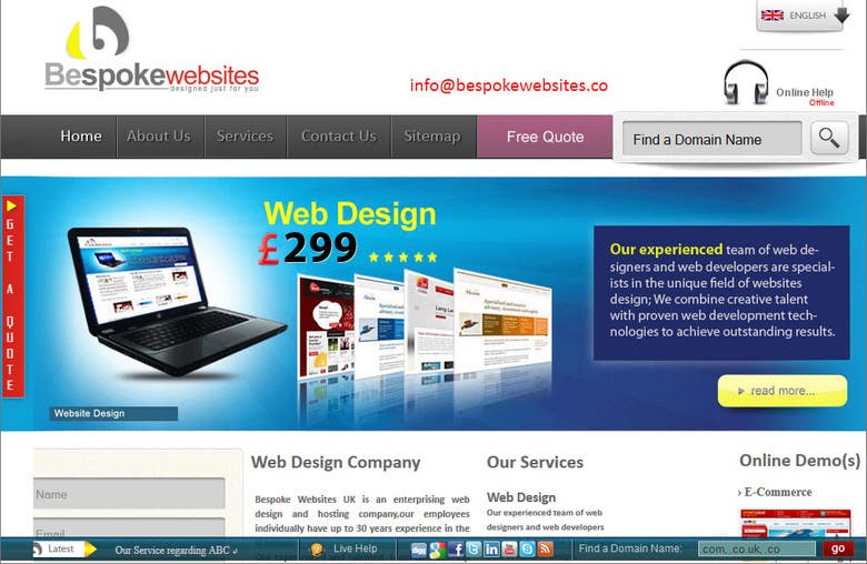 Web Developing company Bespoke Websites United Kingdom