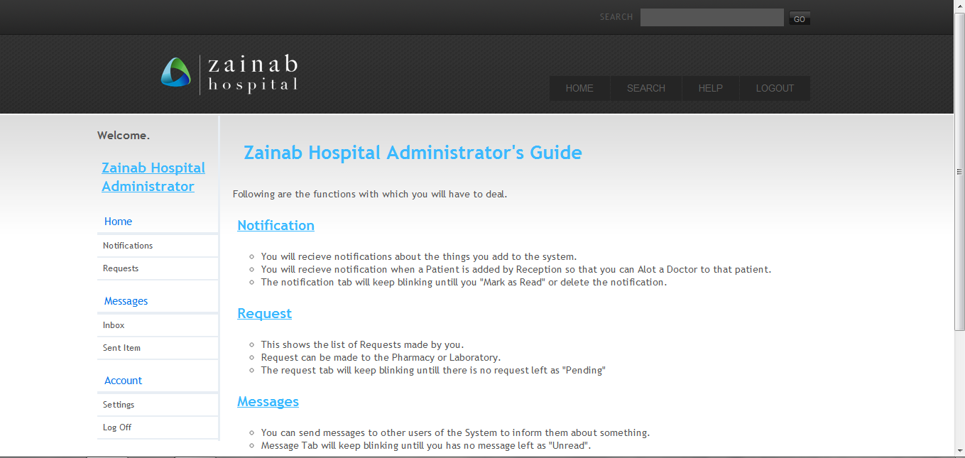 Hospital Management Website