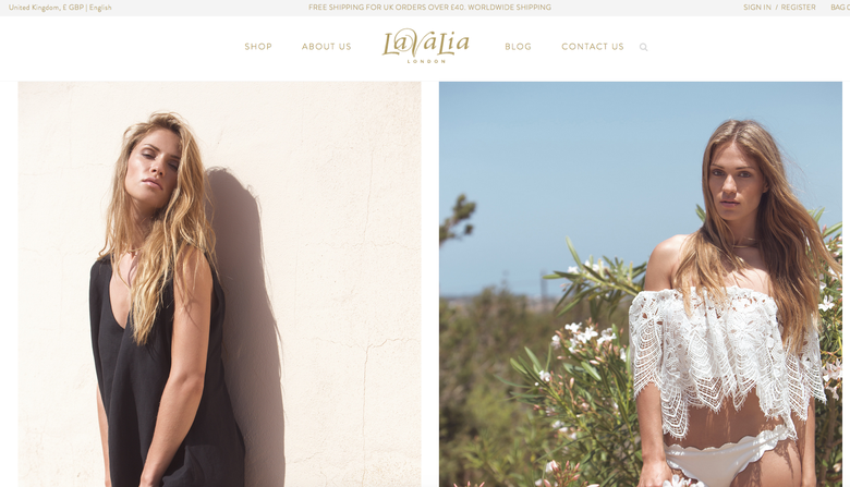 http://lavalia.co.uk/  -- Clothing Website