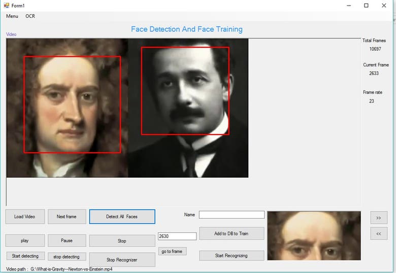 Face Detection and Recognition using .NET