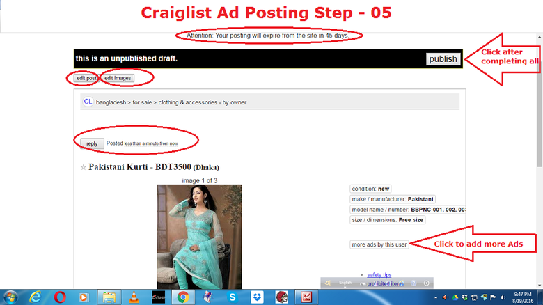 Demo Project on Classified Ad posting & Craiglist