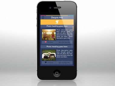 Wedding app mockup for mobile