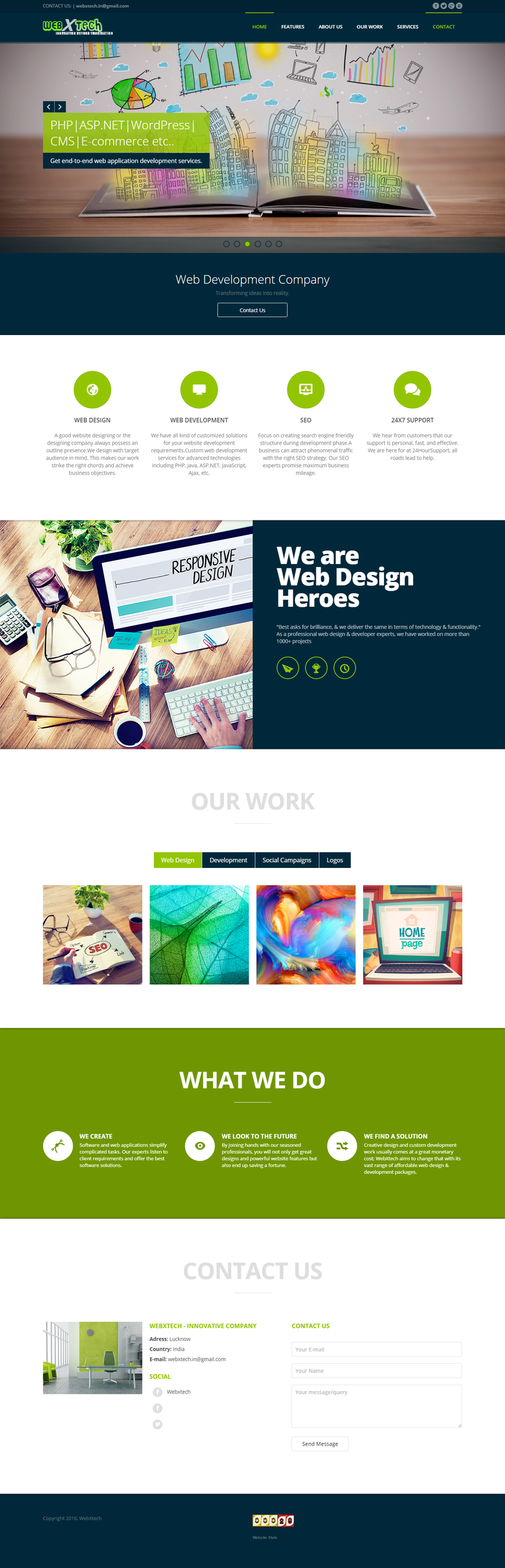 One Page Fully  Responsive WebSite