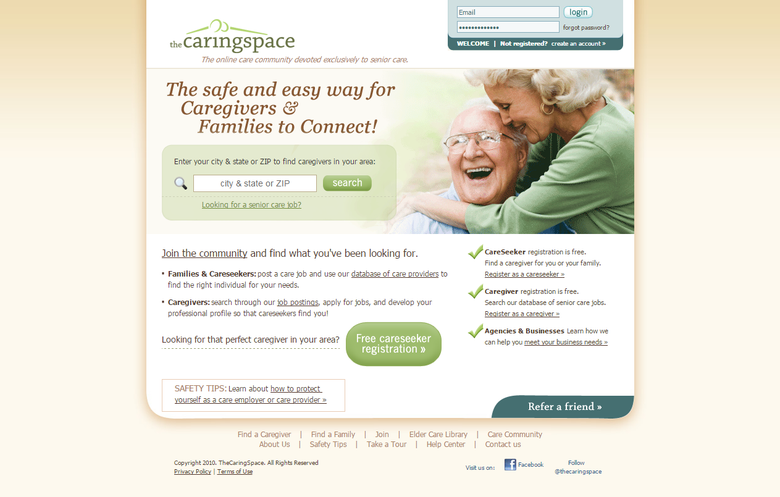 Senior Care website