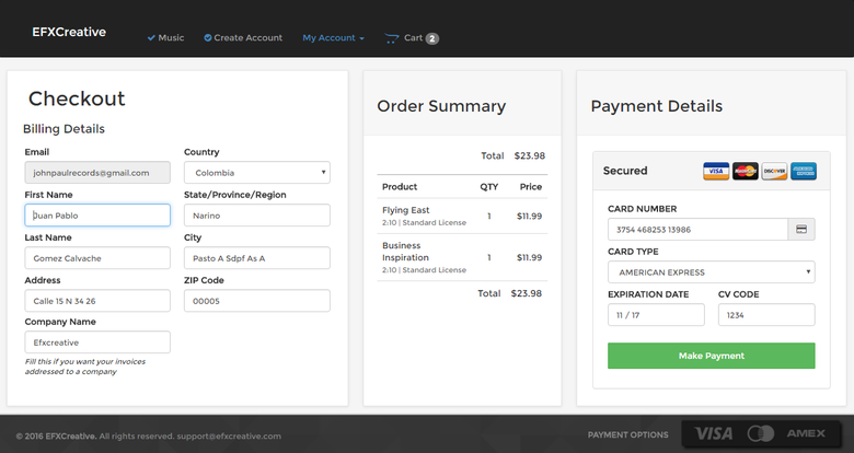 Complete Shopping Cart & Payment Gateway Implementation