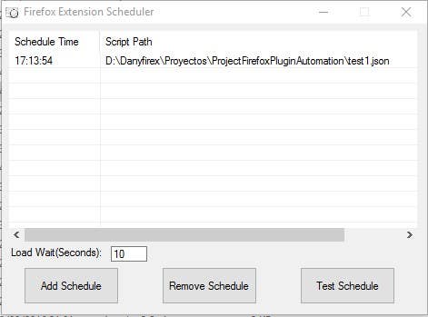Firefox Extension Scheduler