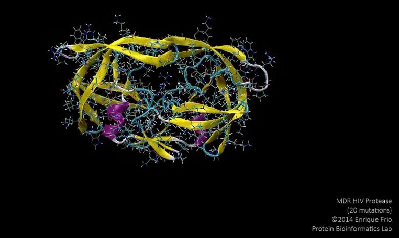 Molecular Dynamics of a Multidrug-resistant HIV-1 Protease