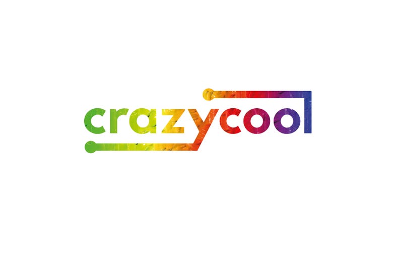 crazycool logo and icon design