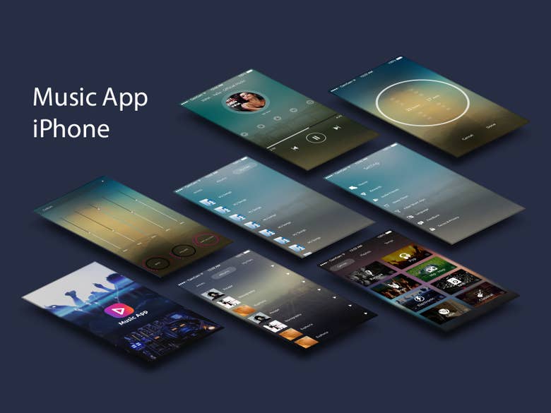 Music App design for iPhone