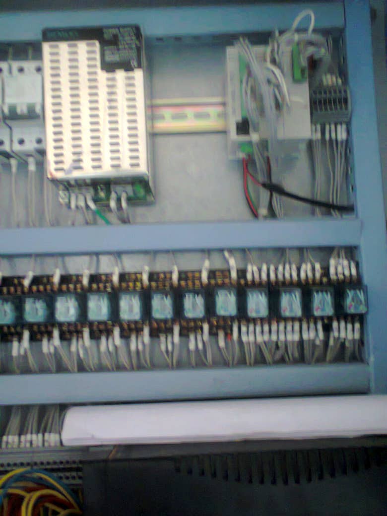 Typical layout of panel with PLC