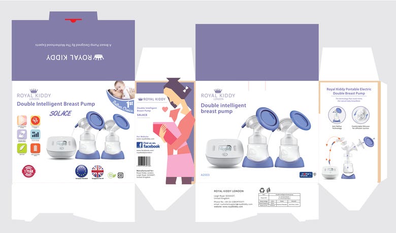 Double Intelligent Breast Pump Product  & Package Design