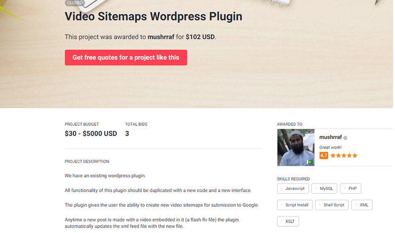 Wordpress Plugin Developed - Video Sitemaps