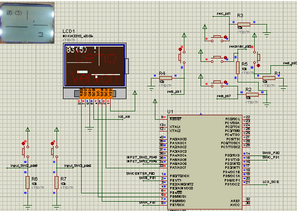 Game of snake avr microcontroller display nokia5110