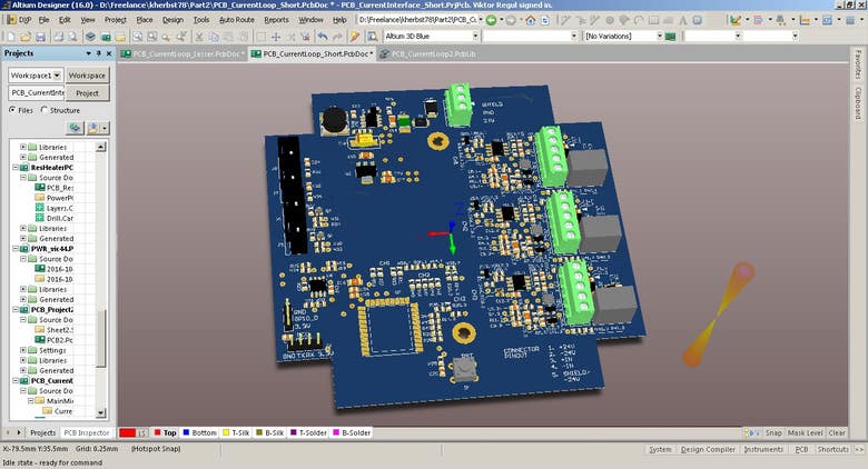 PCB Current Loop Interface 4-20 mA with WiFi ESP Chip