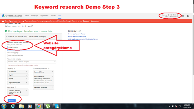 Keyword Research Demo