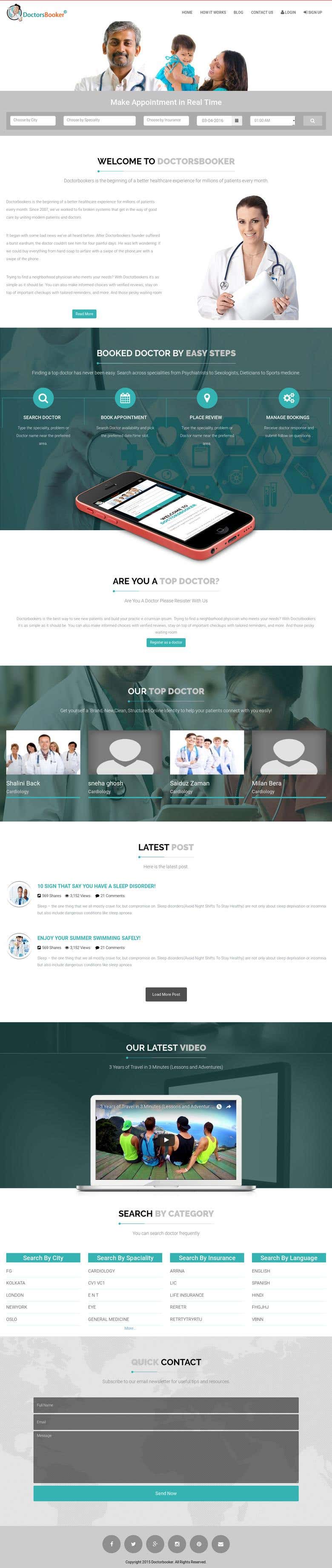 Medical Appointment website