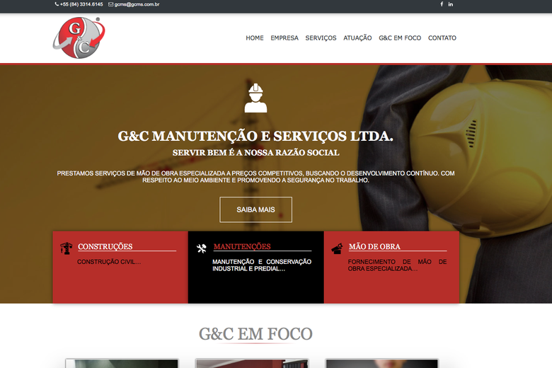 Site G&C Manutenção e Serviços