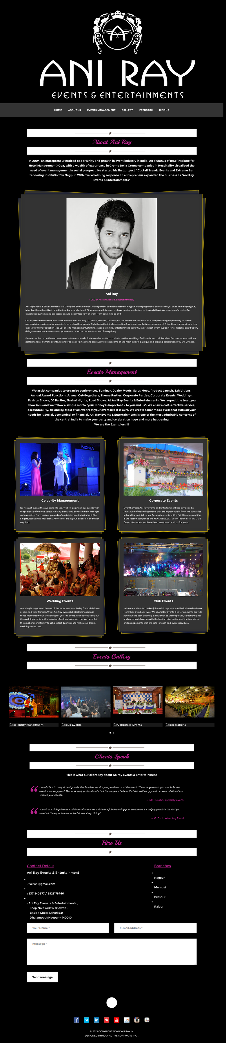 Aniray Events and Entertainment (http://www.aniray.in)