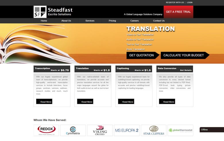 Wordpress Website- http://steadfastescrito.com/