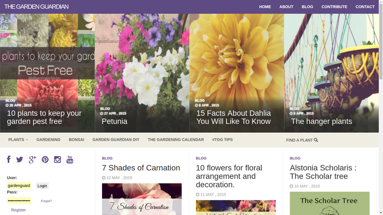 The Garden Guardian -Wordpress with Custom User Panel