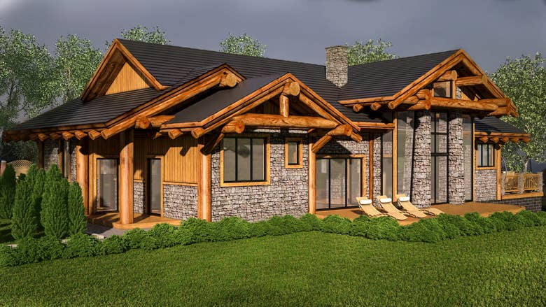 Stone-Wood Cottage Design!